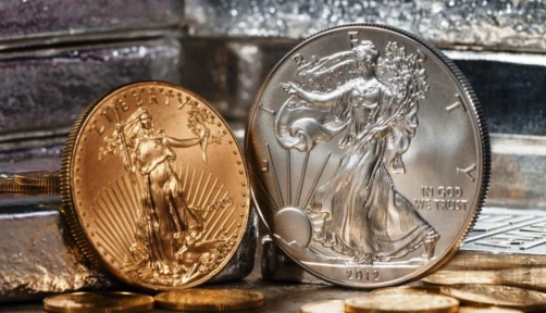 Gold coin and Silver Coin